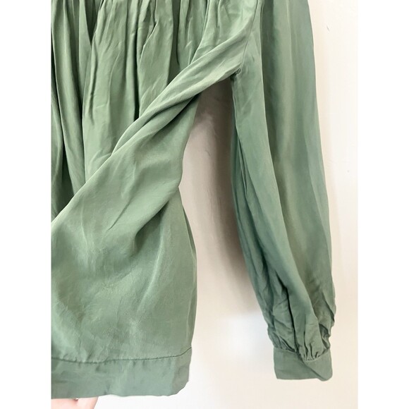 DVF Silk Long Sleeve Ballon Sleeves Pullon Blouse Boxy Size 4 Small Top Shirt - Picture 6 of 9